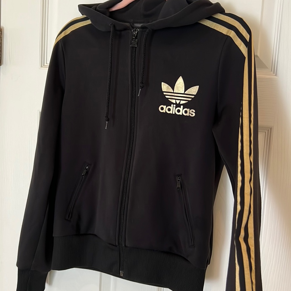 Vintage throwback adidas zip hoodie